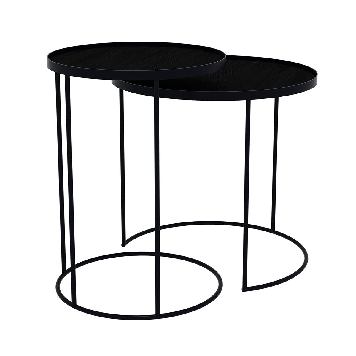 Tray Round Side Table Set of 2