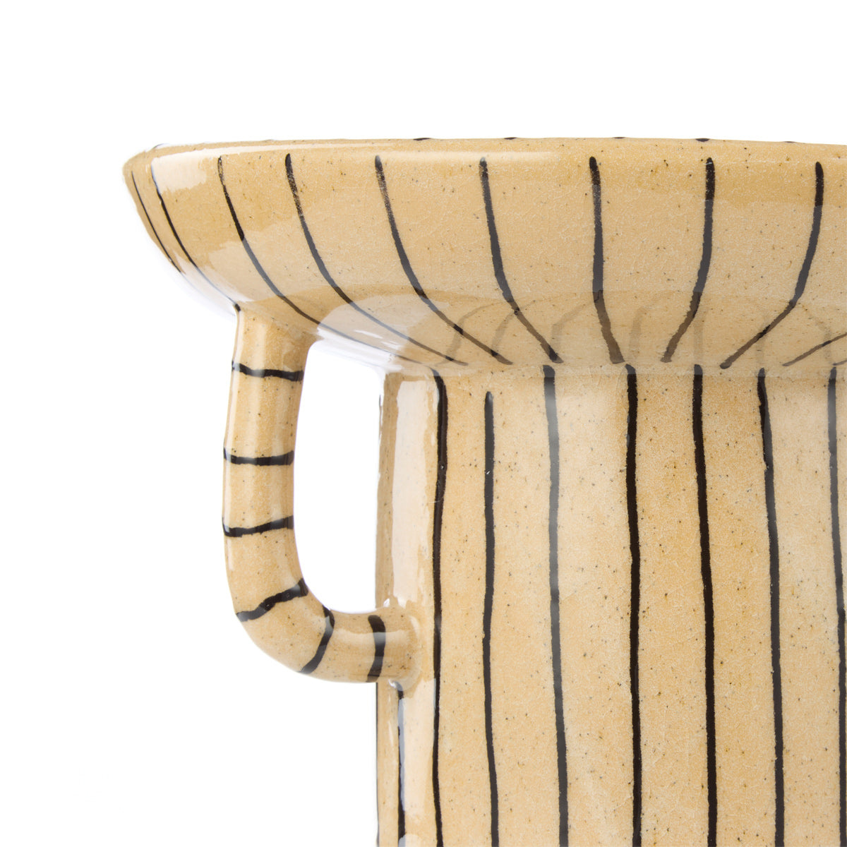 Sabi Stripe Decor Dish Large (Beige & Black)