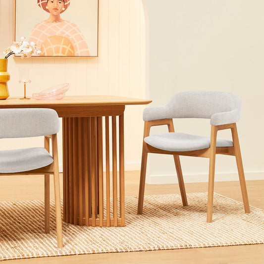 Santino Fabric Dining Arm Chair