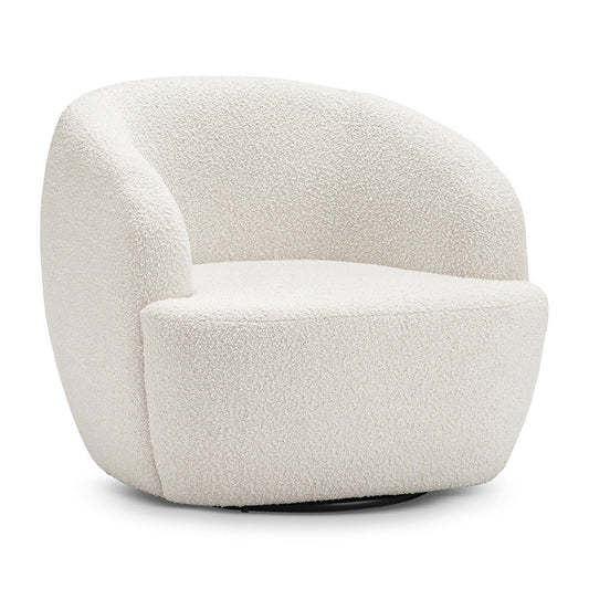 Elise Boucle Swivel Armchair