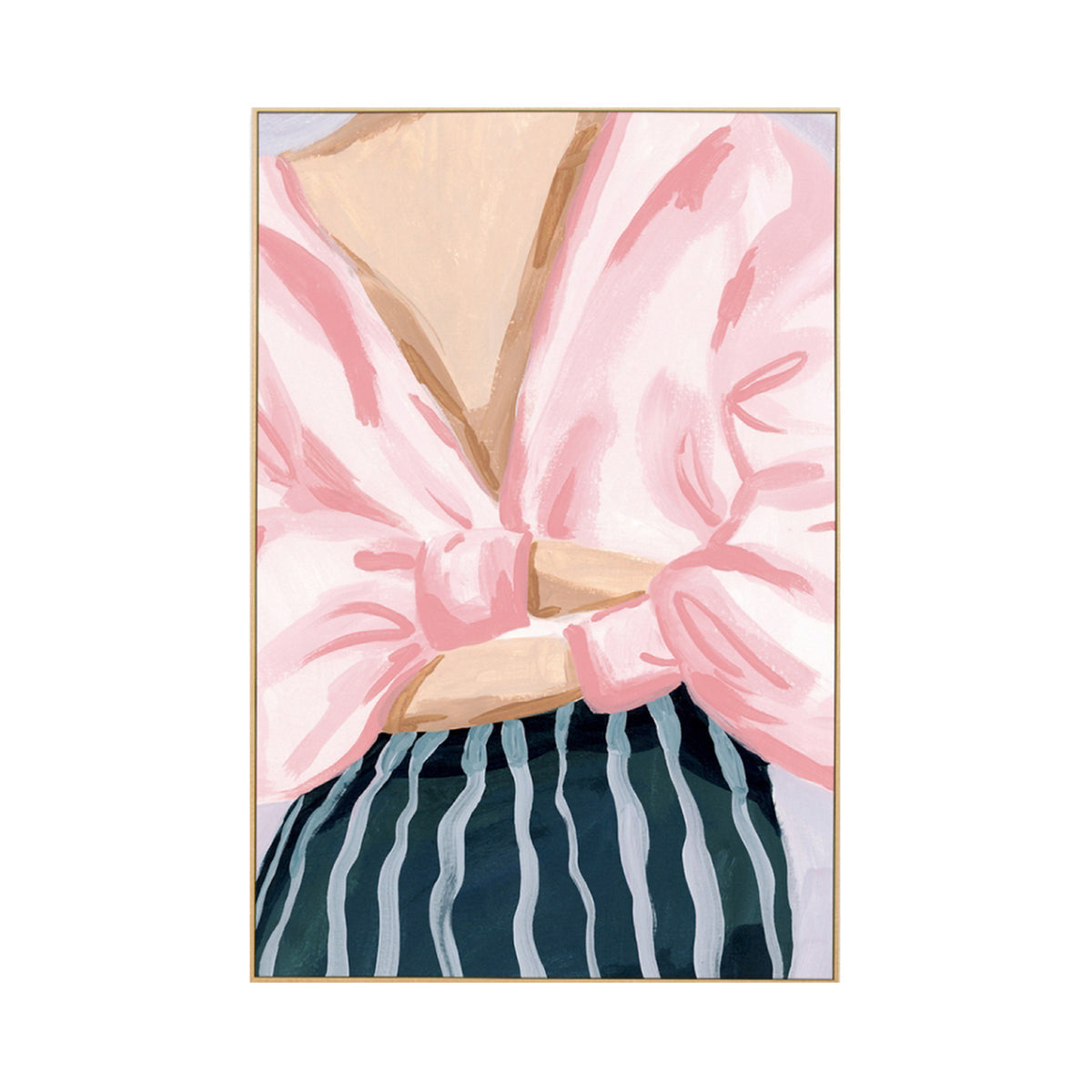 Elegant Muse Blush Portrait Art Print