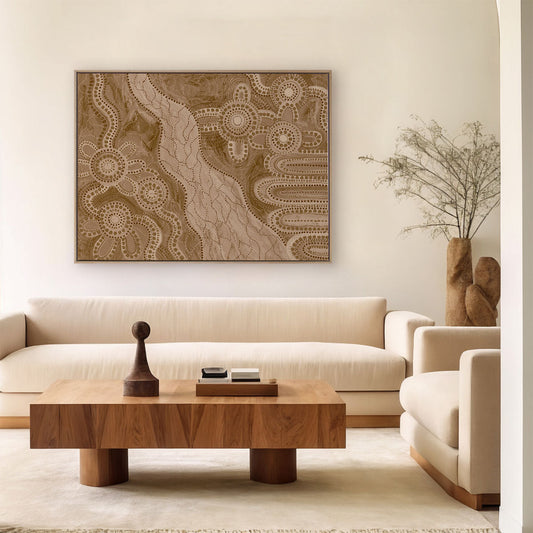 Bila IV Brown Landscape Art Print