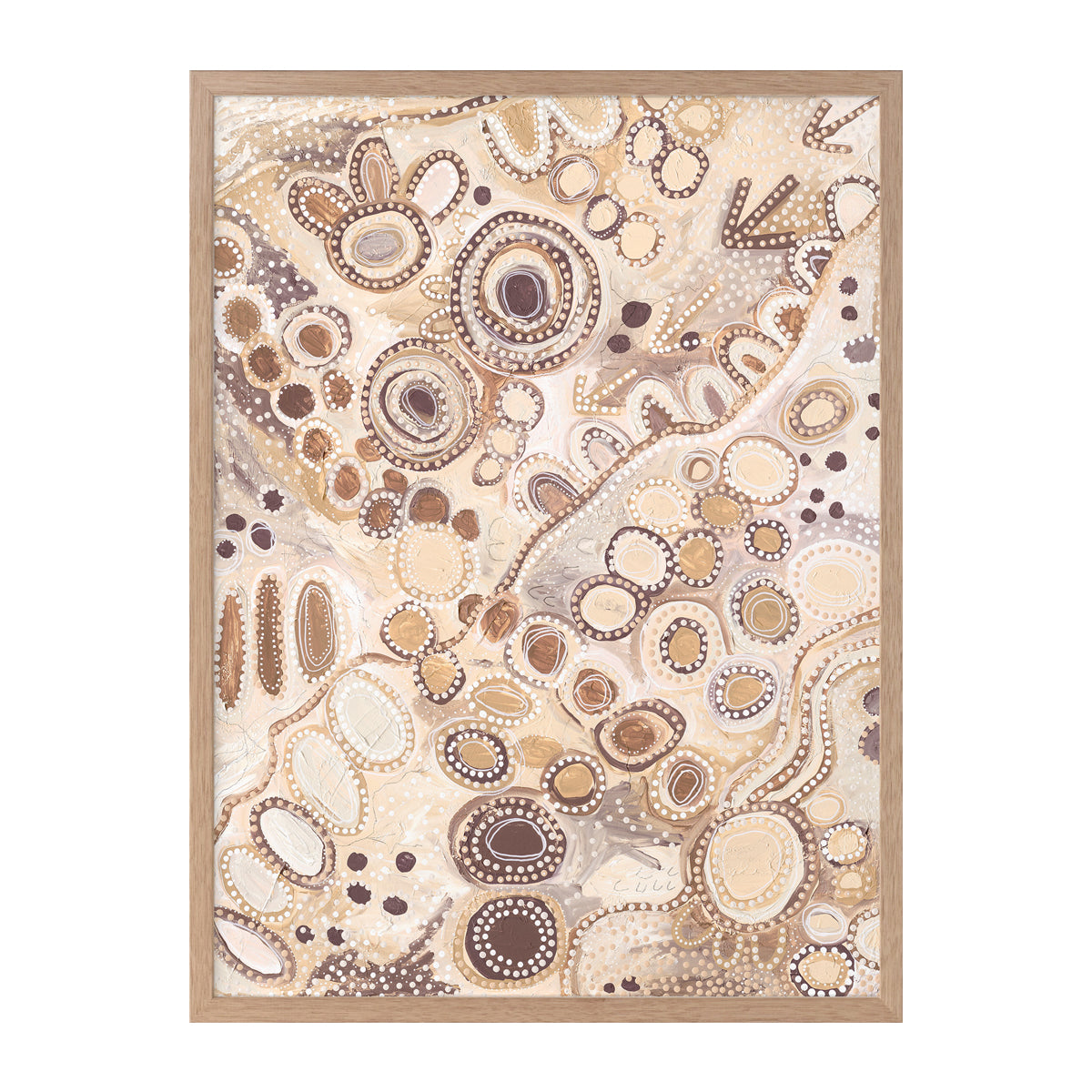 Ngu-Nha Neutral Brown Portrait Art Print