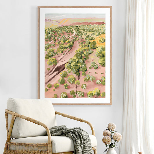 Over The Hill Portrait Art Print