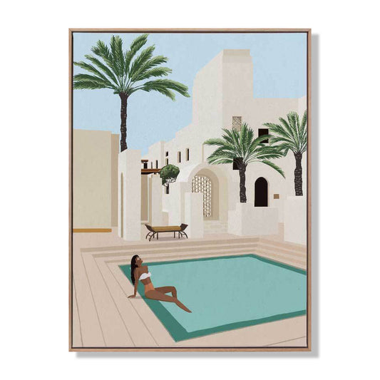 Poolside Paige Portrait Art Print