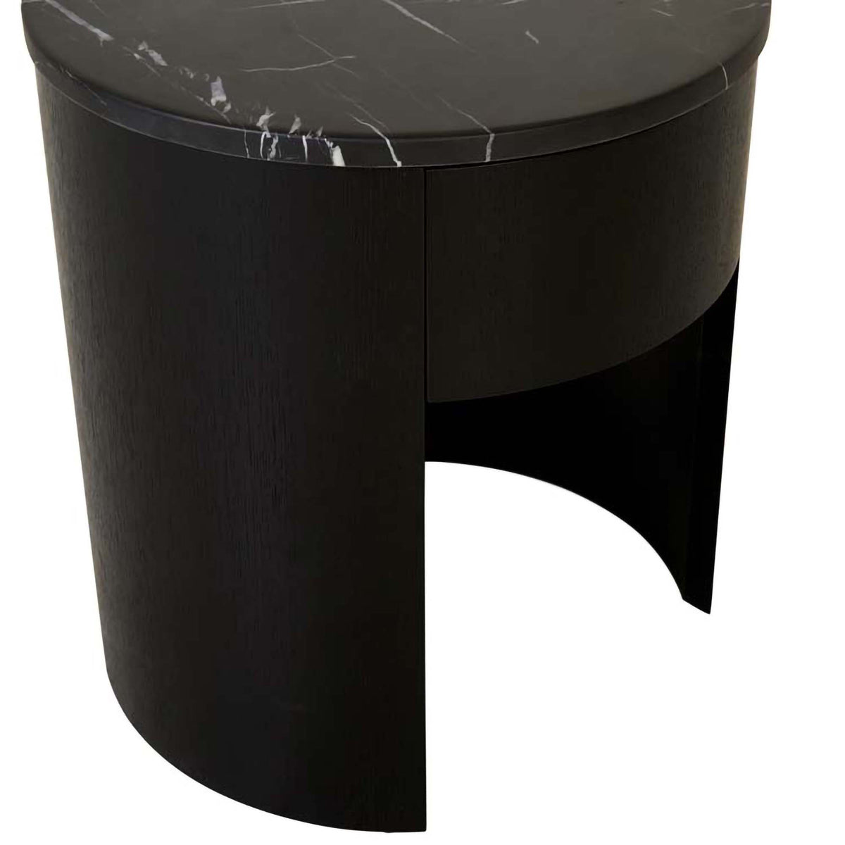 Oberon Crescent Marble Bedside Table