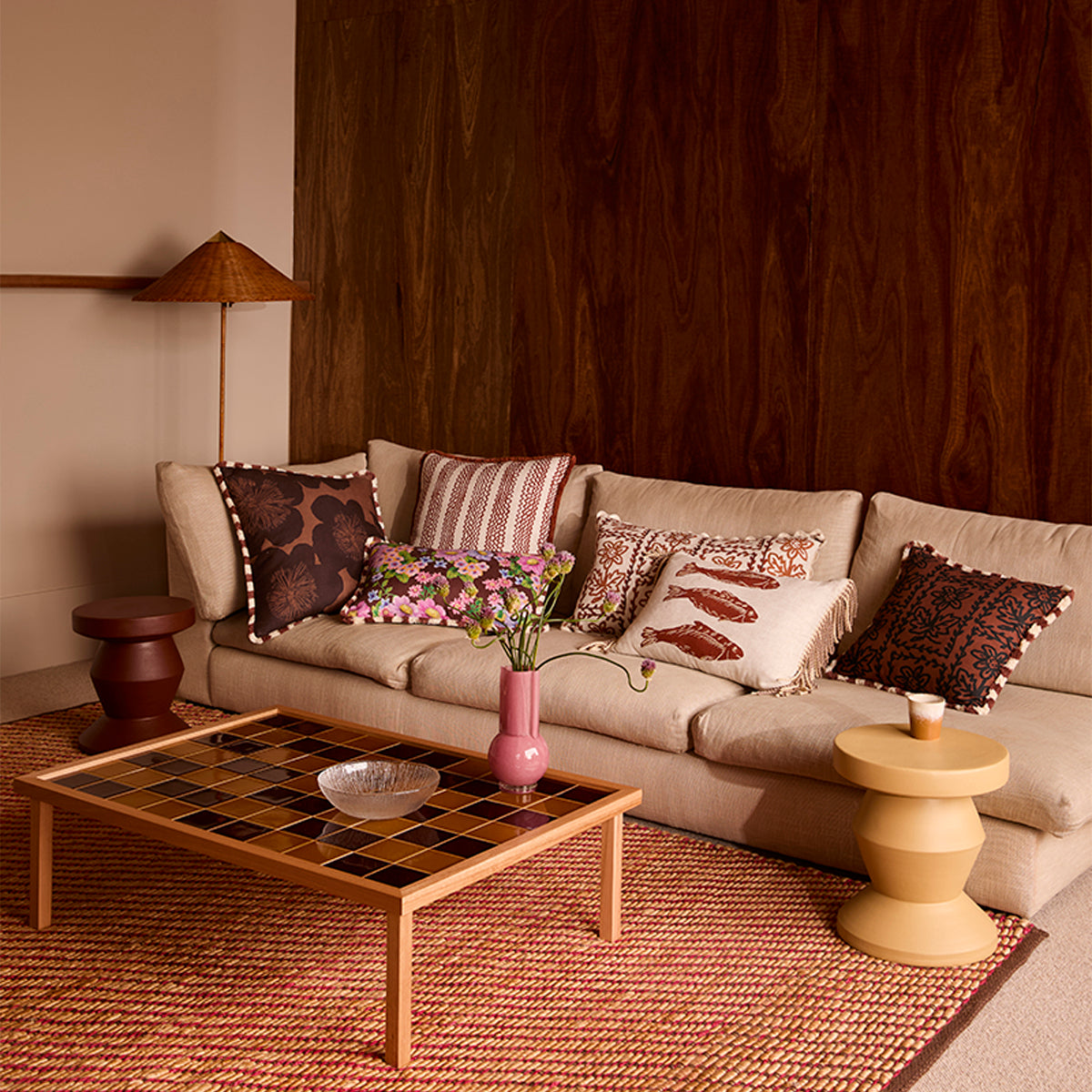 Sardines Tan Cushions