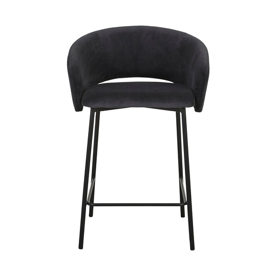 Asher Velvet Bar Stool (65cm)