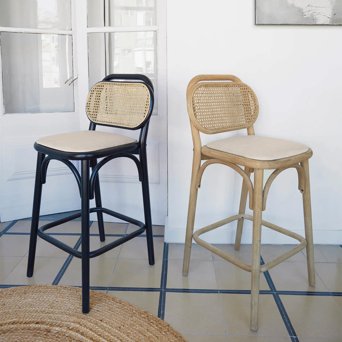 Doriane Rattan Bar Stool (65cm)