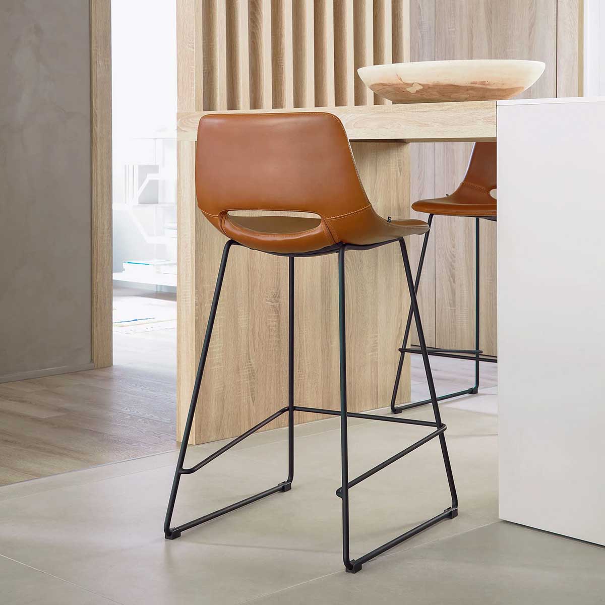 Zahara Leatherette Bar Stool (65cm)