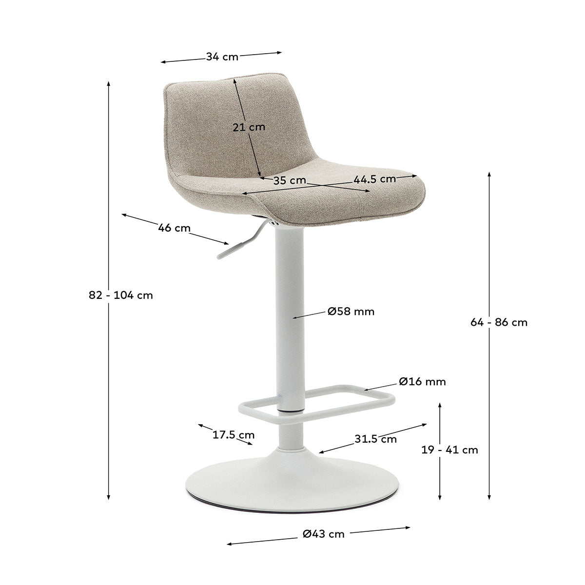 Zenda Adjustable Stool