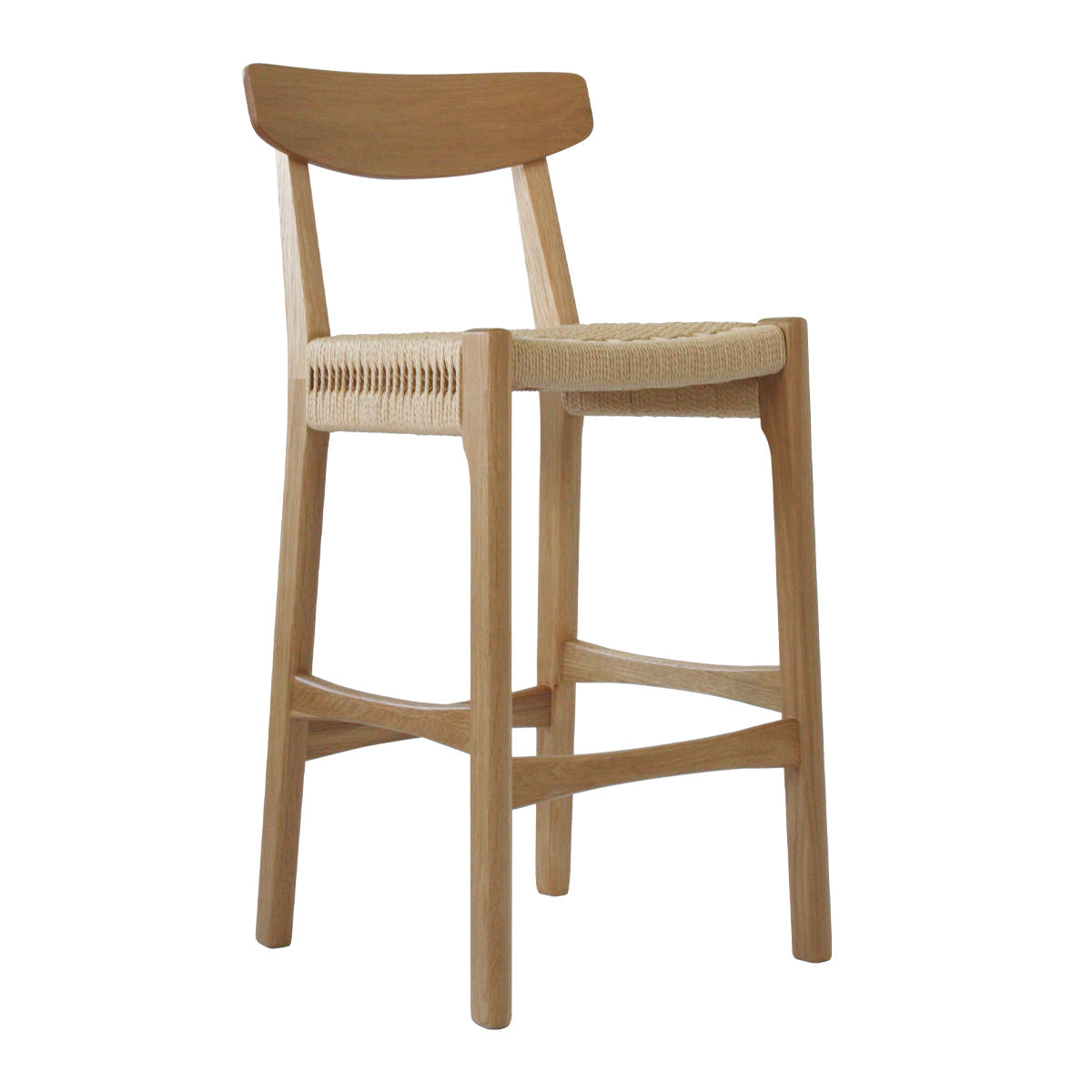 Fitzroy Rattan Bar Stool With Backrest