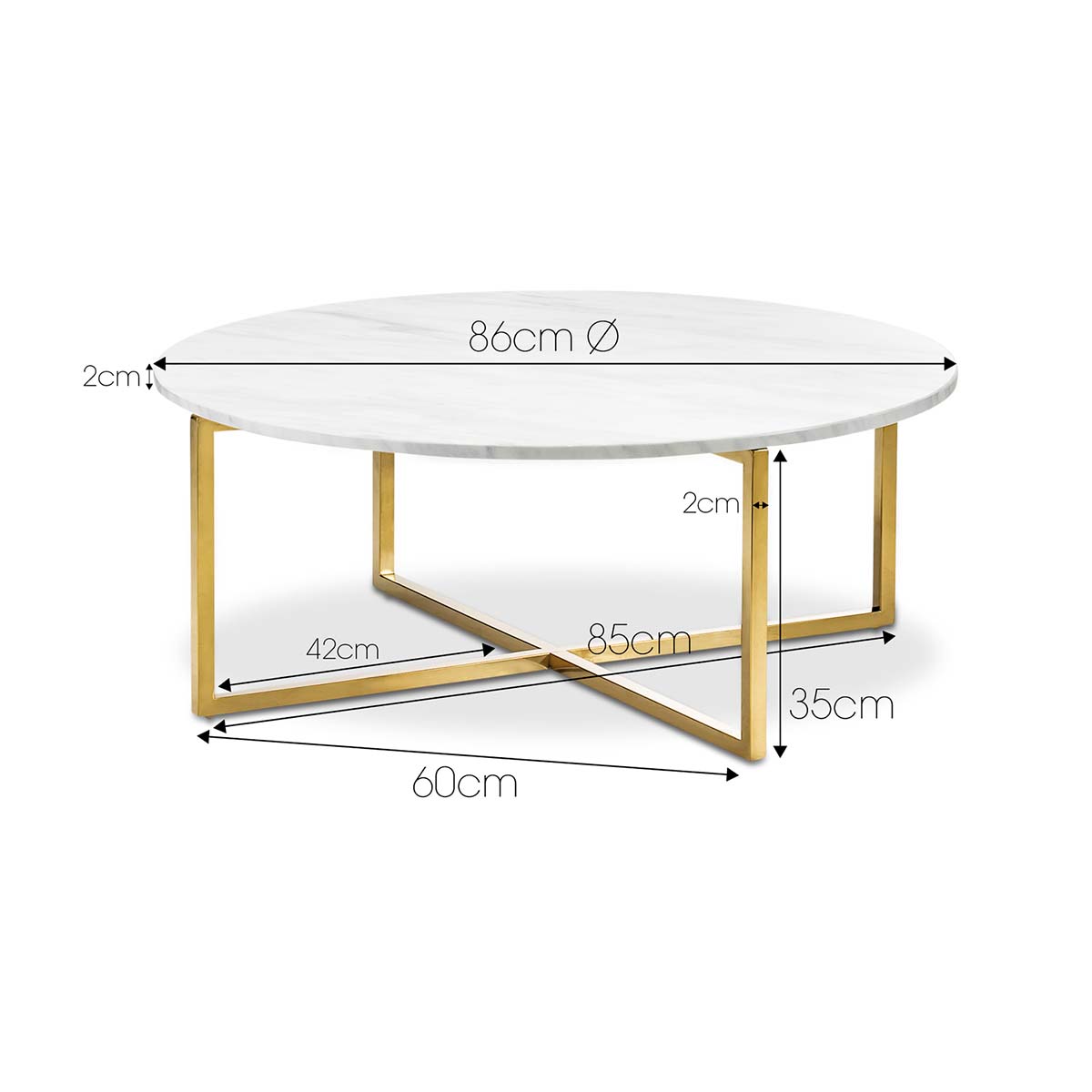 Luxe Round Marble Coffee Table