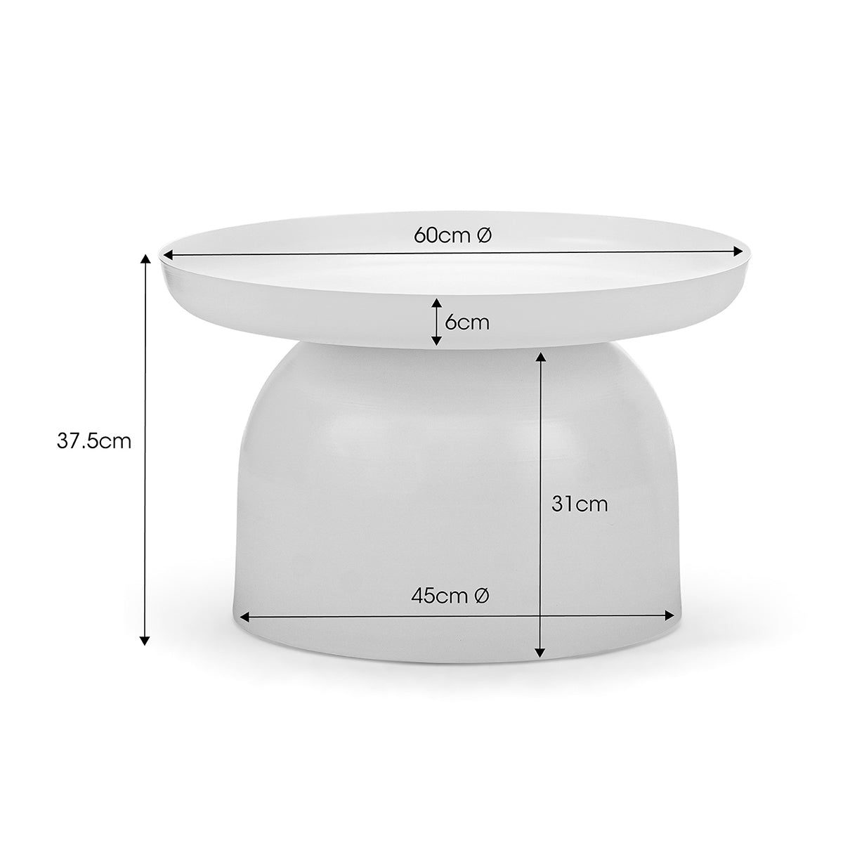 Nero Round Pedestal Coffee Table