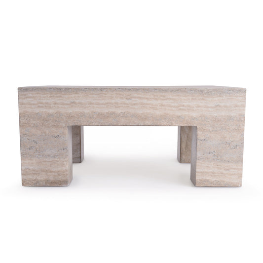 Palermo Square Coffee Table (Natural Stone Finish)