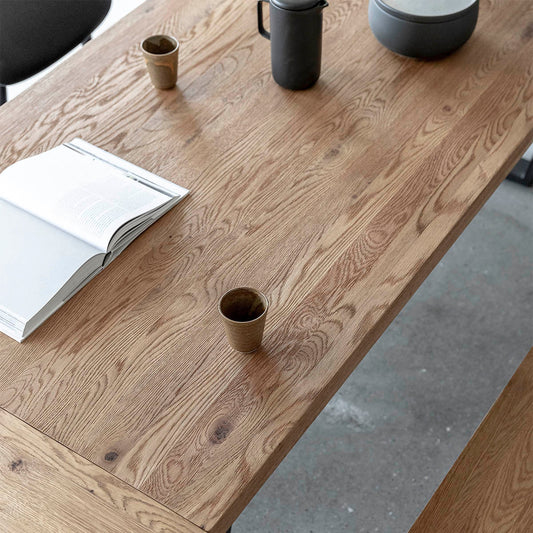 Calia Rectangle Extendable Dining Table (Oak, 200-300cm)