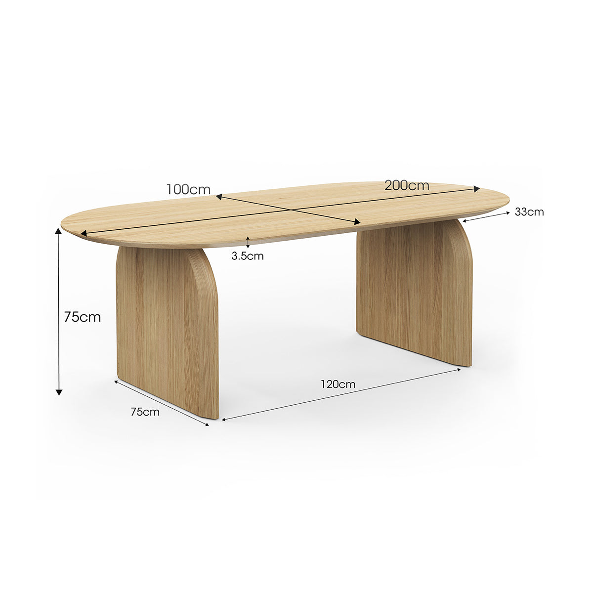 Clover Oval Oak Dining Table