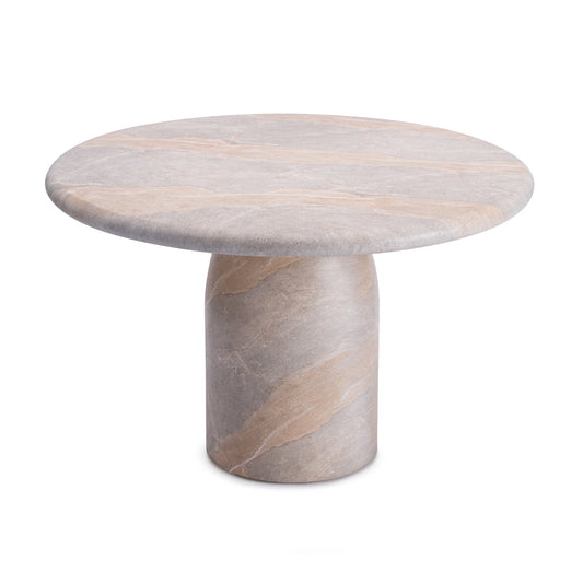 Santino Dining Table (Natural Stone Finish, 120cm)