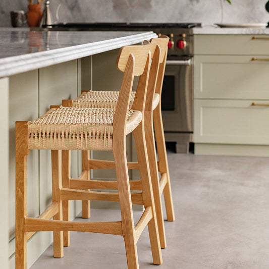 Fitzroy Rattan Bar Stool With Backrest