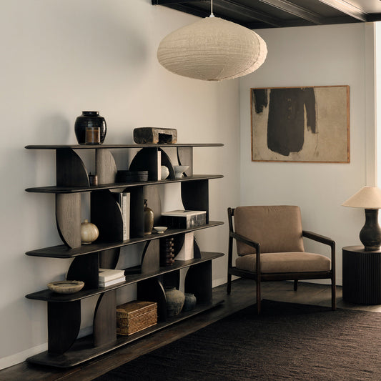 Jack Leather Lounge Chair (Mahogany Dark Brown, Terra Nubuck)