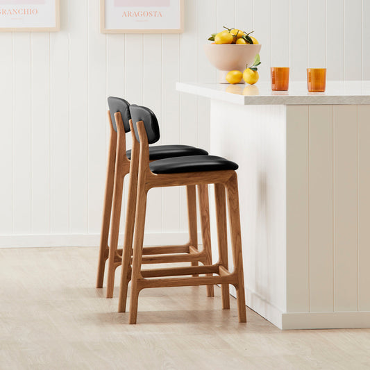 Alaska Leather Bar Stool