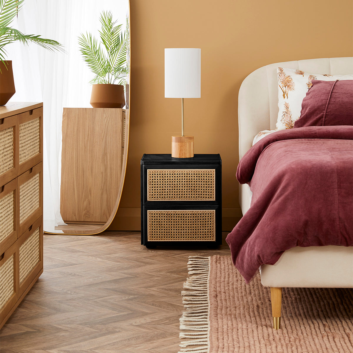 Delta Rattan Bedside Table