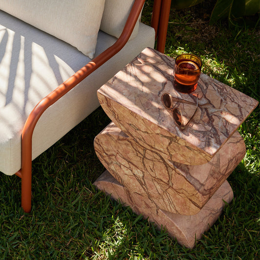 Aztec Side Table (Marble Finish)
