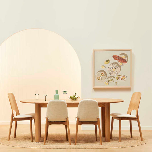 Noir Oval Extendable Dining Table (200cm)