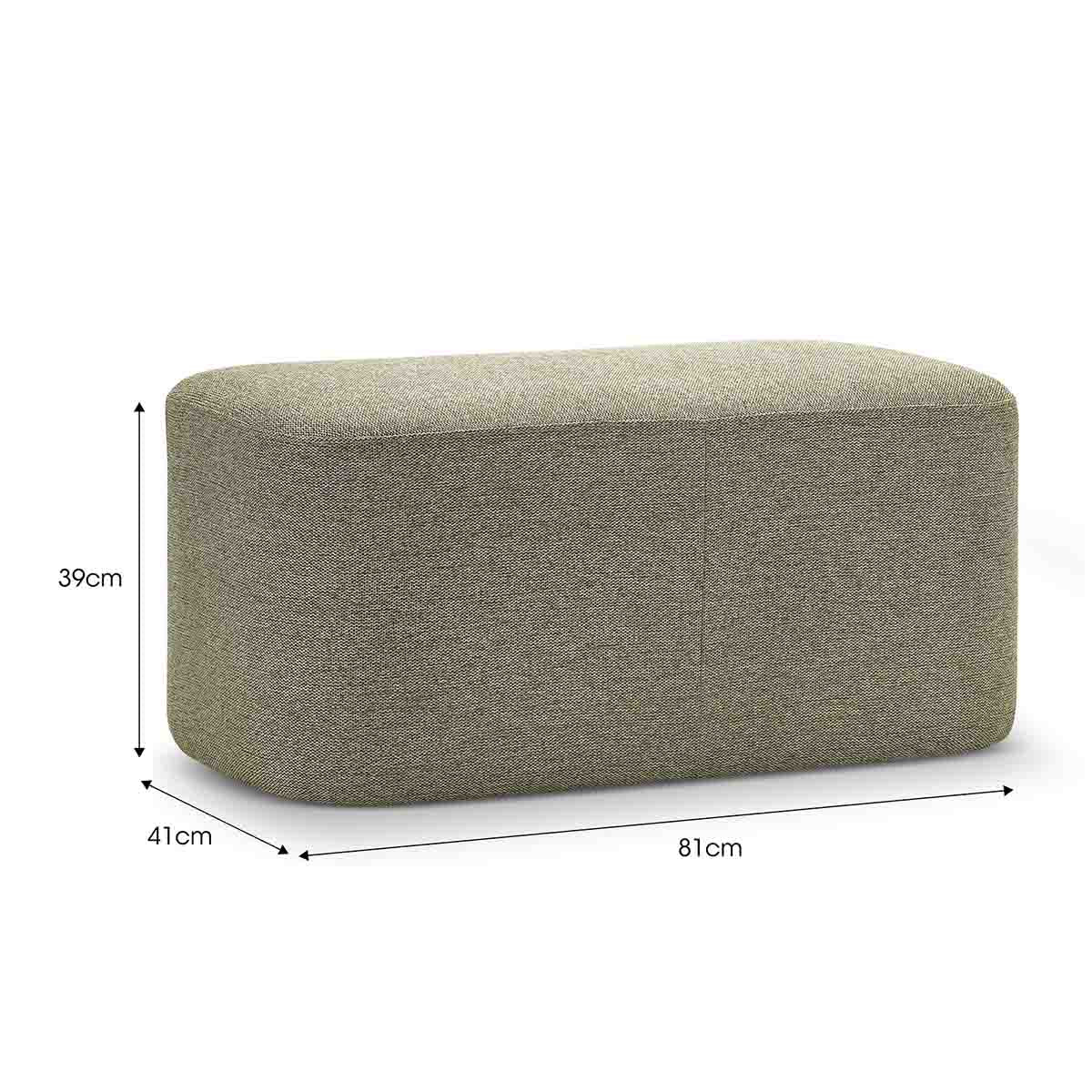 Ayla Fabric Rectangle Ottoman