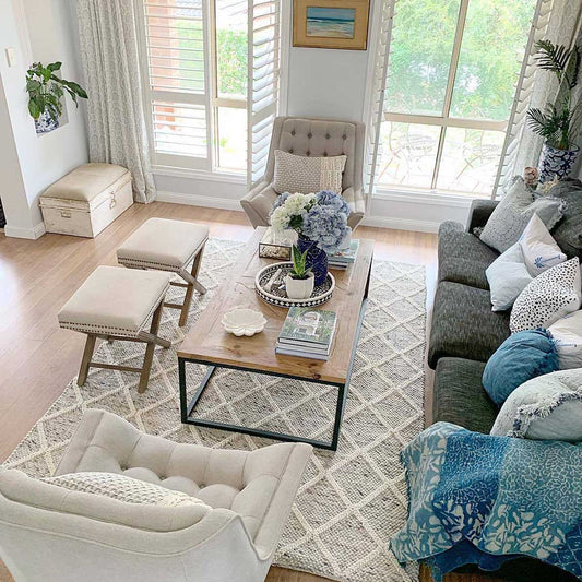 Anja Lattice Wool Rug