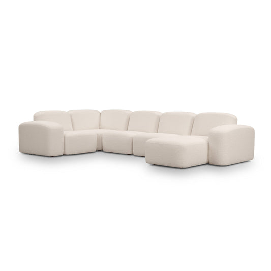 Muse 5 Piece RAF Chaise Modular Sofa