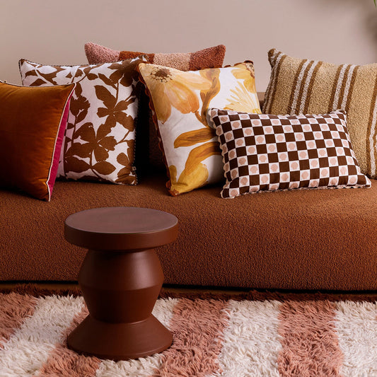 Pedestal Side Table (Chocolate)
