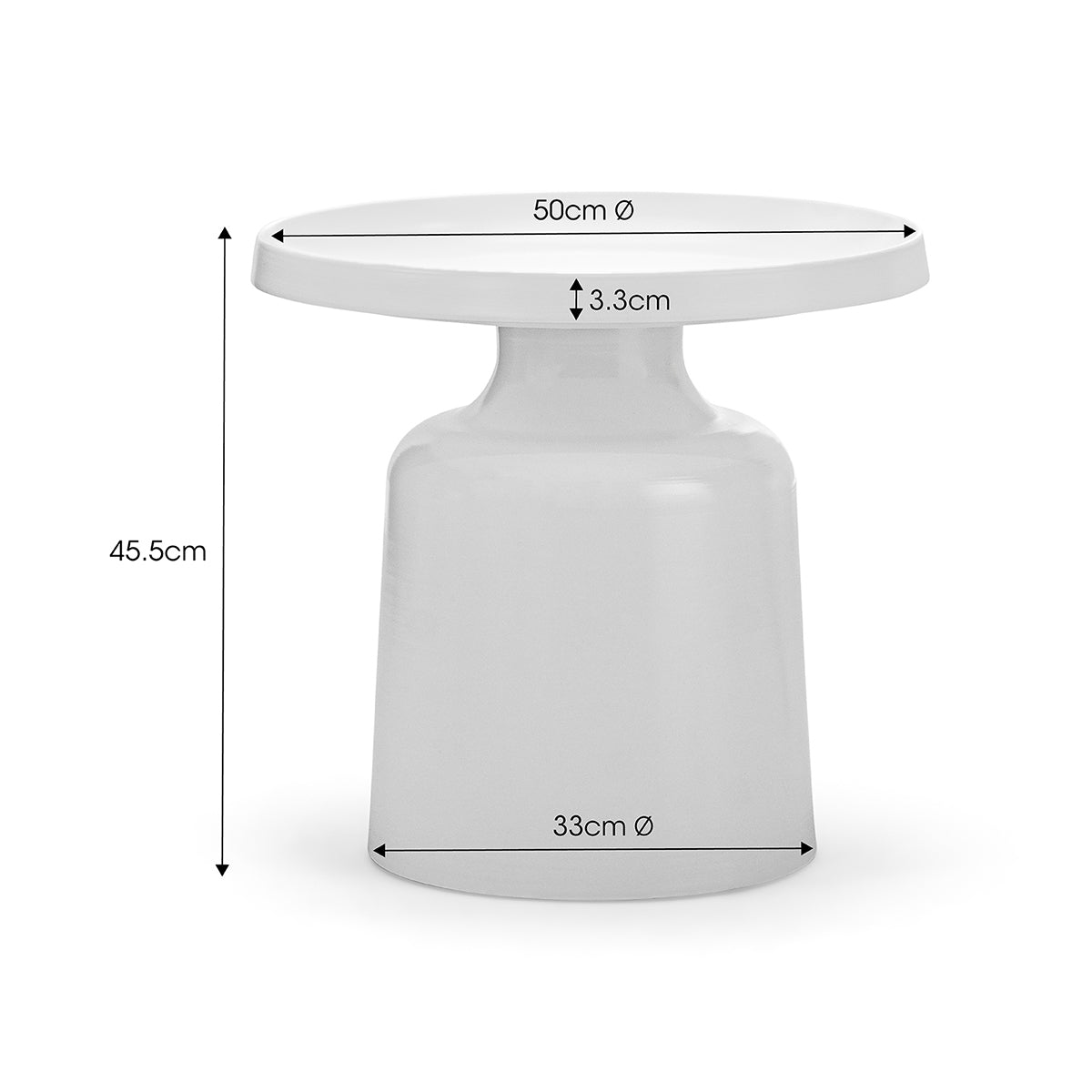 Palemo Round Pedestal Tray Side Table