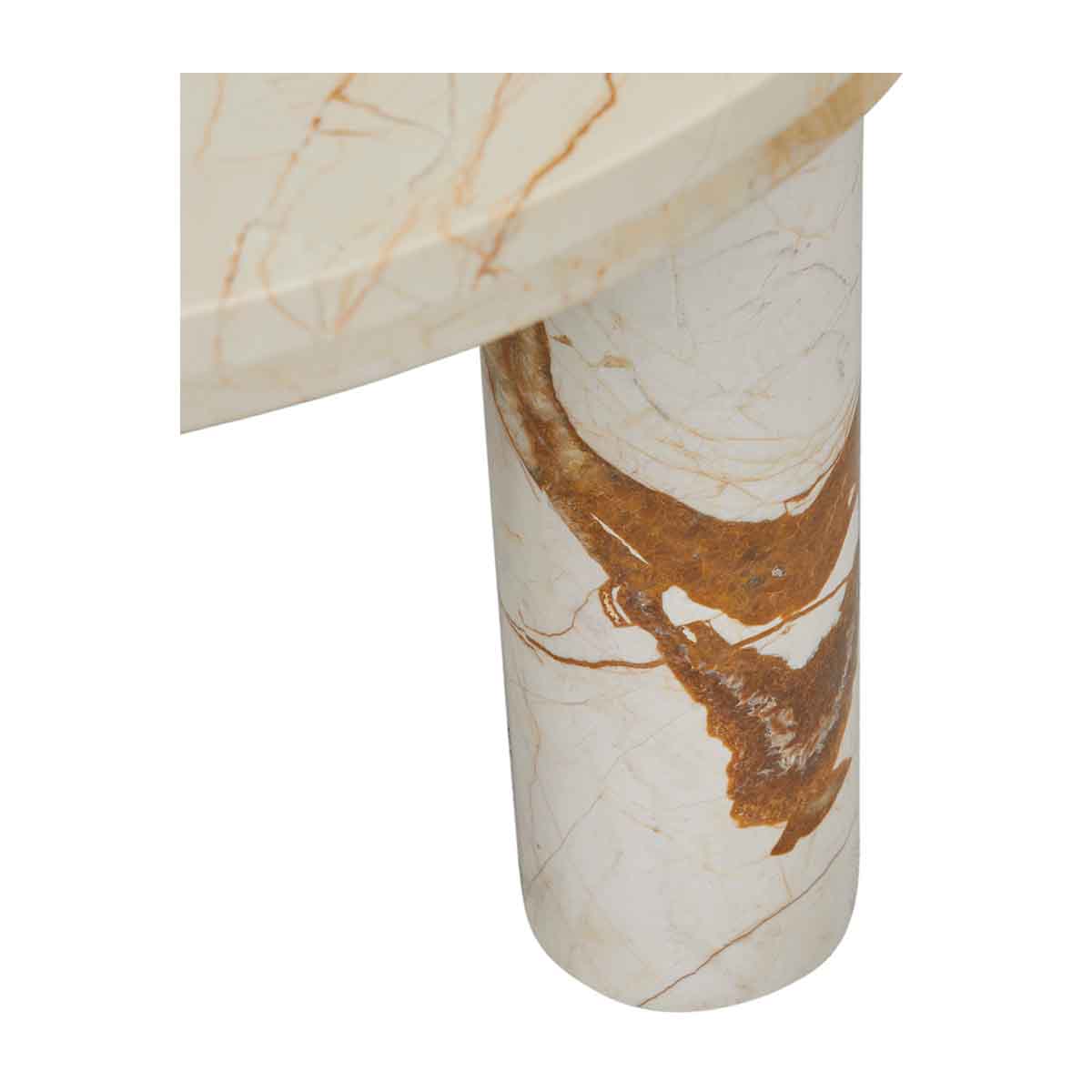 Amara Round Leg Marble Side Table