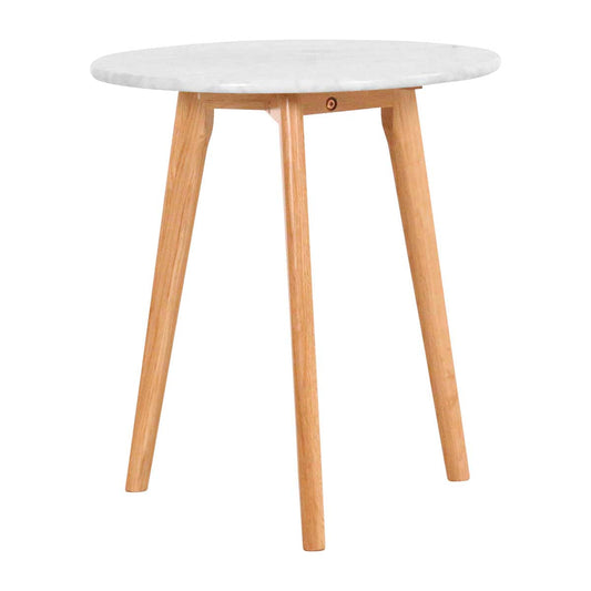 Oia White Marble Side Table