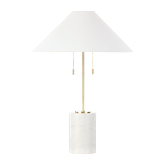 Tillie Table Lamp (White & Brass)