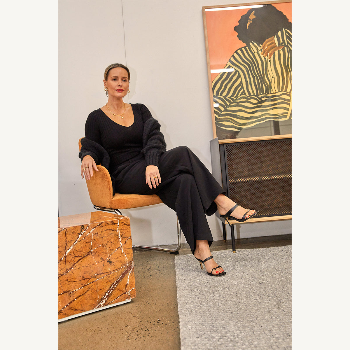 Elle Block Square Side Table