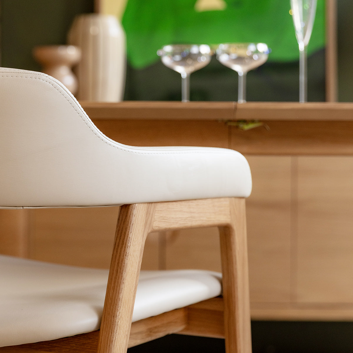 Santino Leather Dining Arm Chair