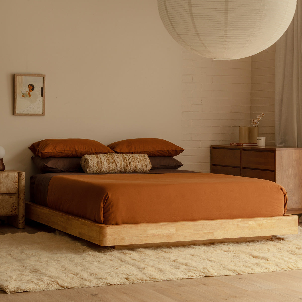 Kami Timber Platform King Bed Frame