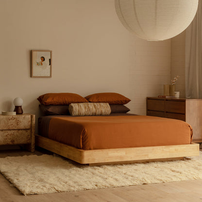 Kami Timber Platform Queen Bed Frame
