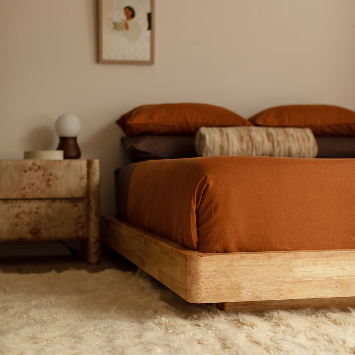 Kami Timber Platform Double Bed Frame