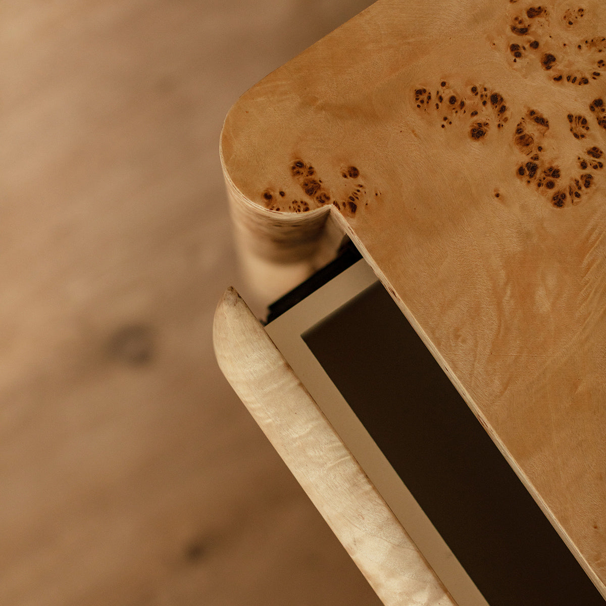 Valentina Burlwood Bedside Table