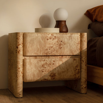 Valentina Burlwood Bedside Table