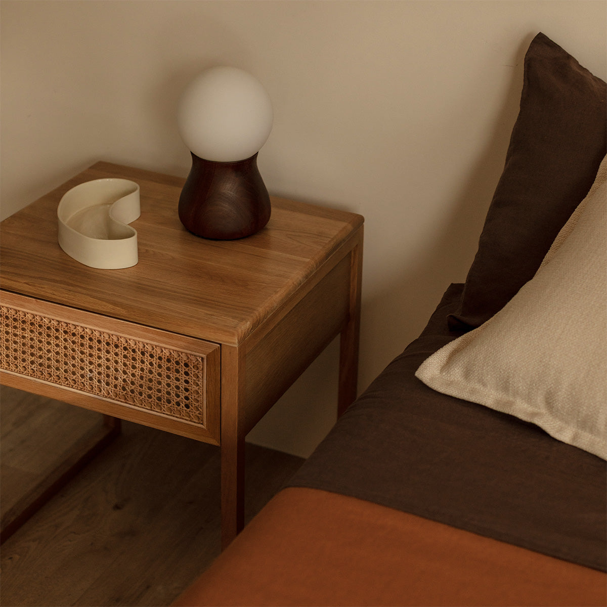 Avalon Rattan Bedside Table
