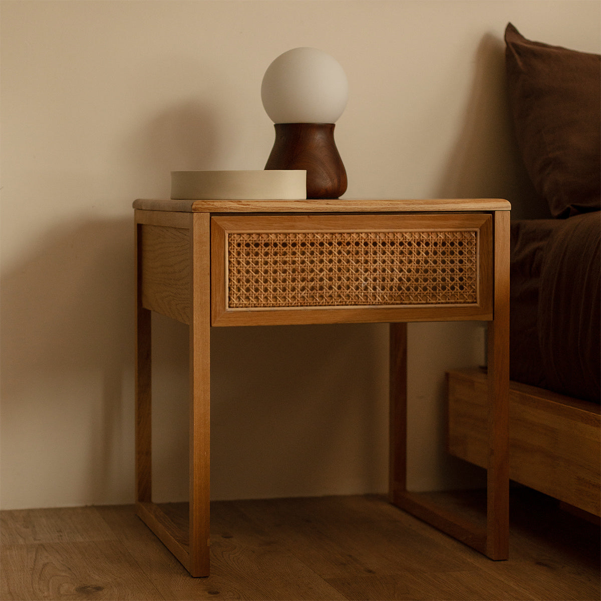 Avalon Rattan Bedside Table