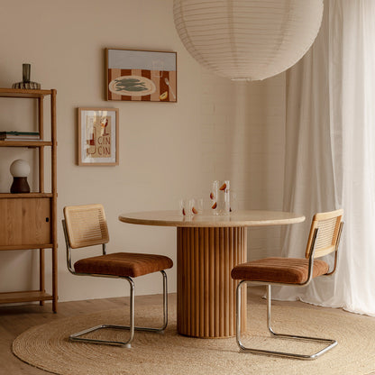 Blake Rattan Fabric Dining Chair