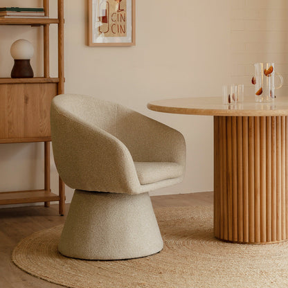Podium Fabric Swivel Dining Chair