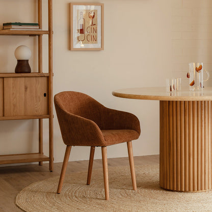 Chloe Fabric Dining Arm Chair