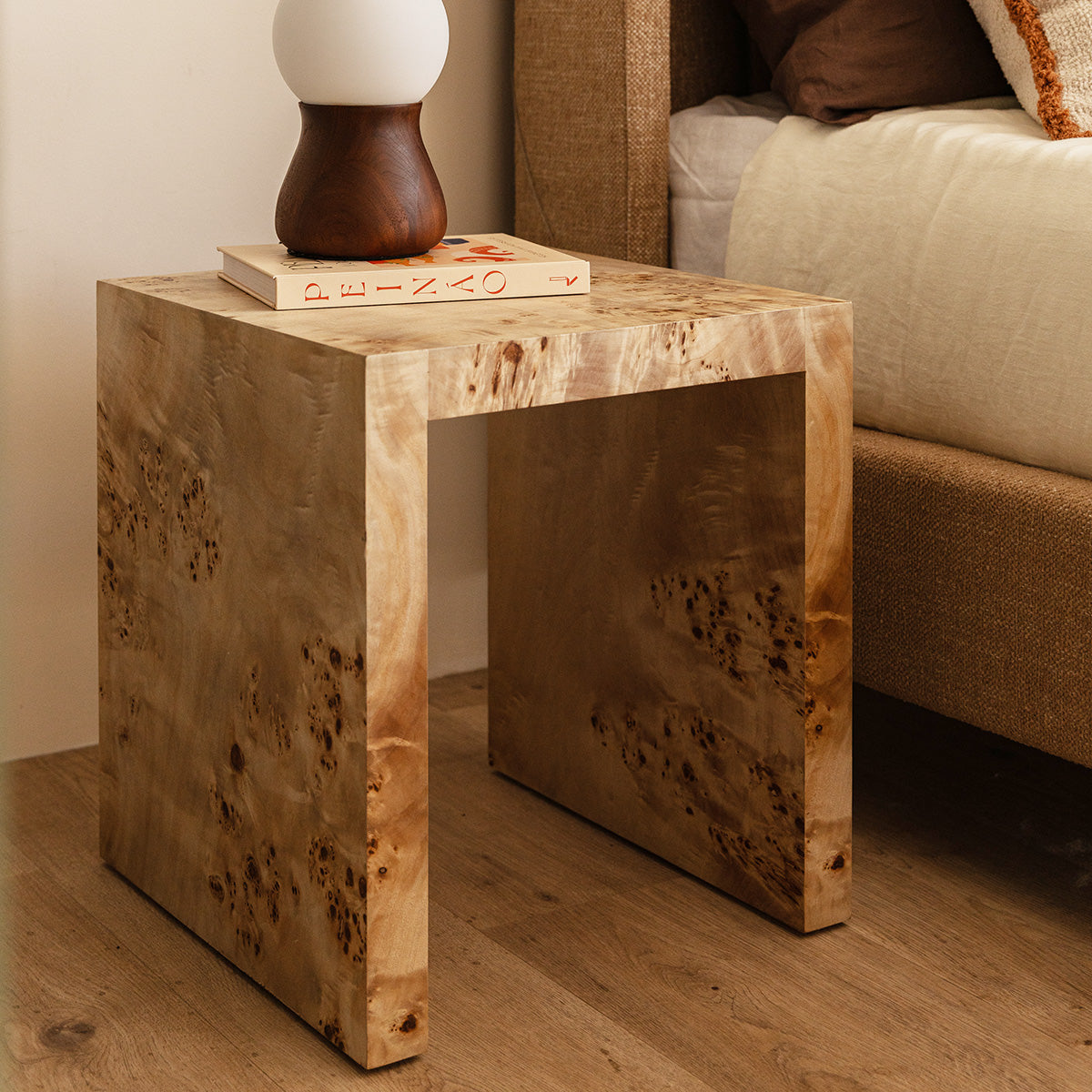 Valentina Burlwood Side Table