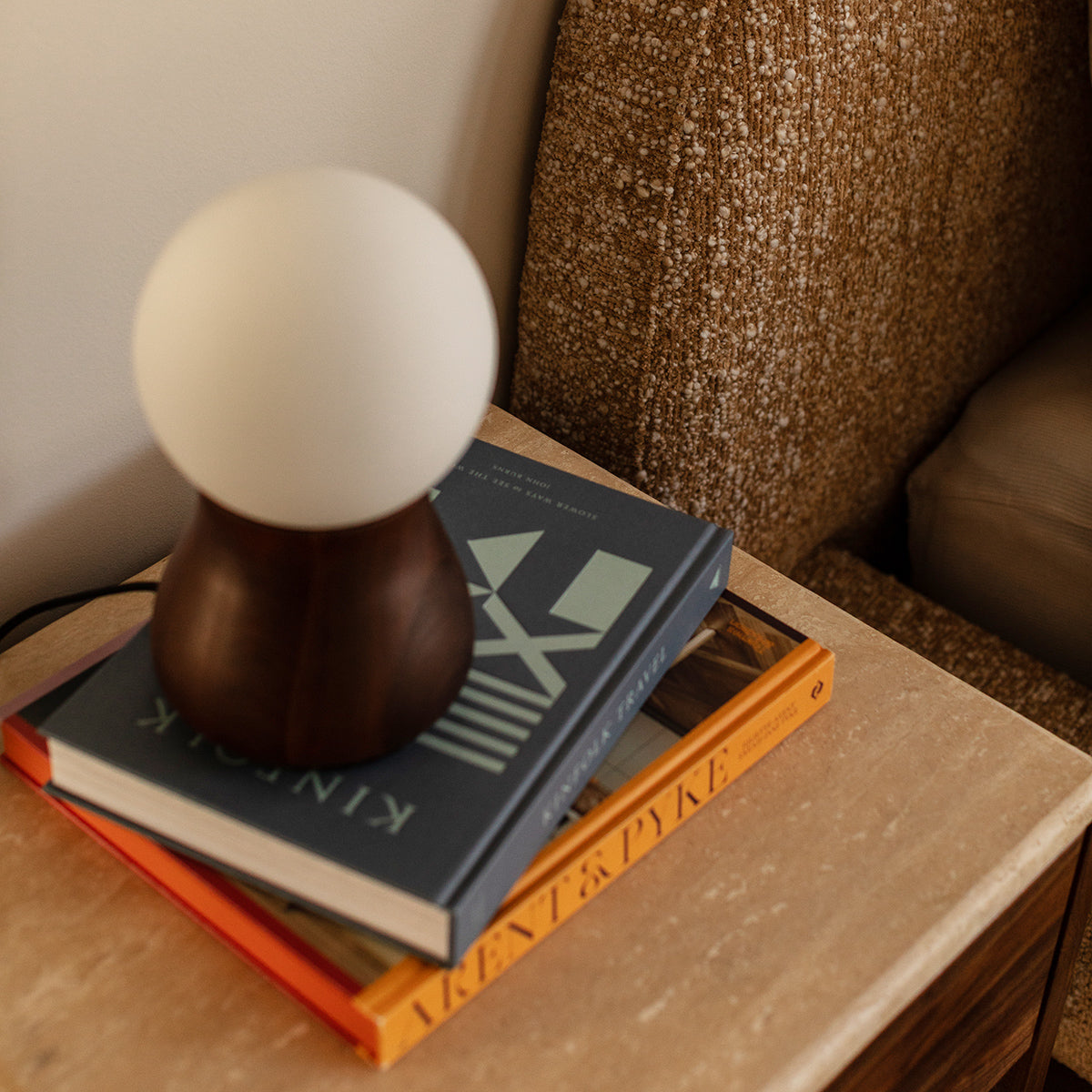 Avalon Travertine Bedside Table